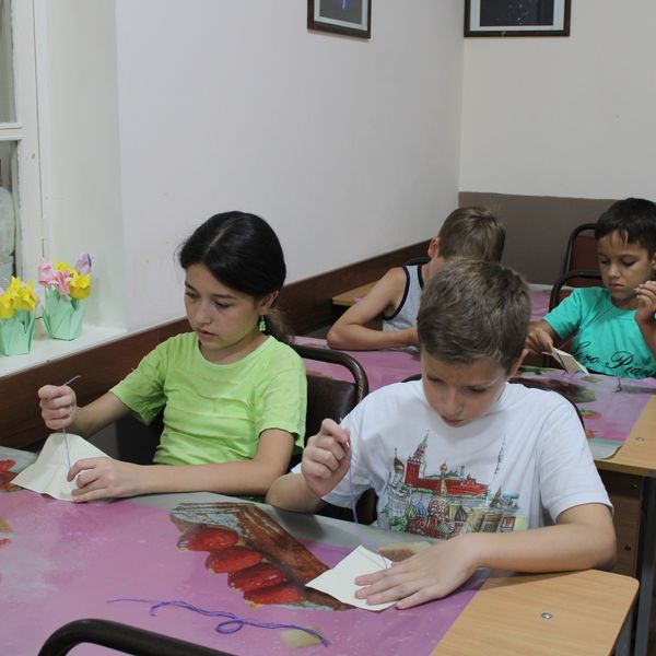 'Embroidery class for children and teenagers' poster